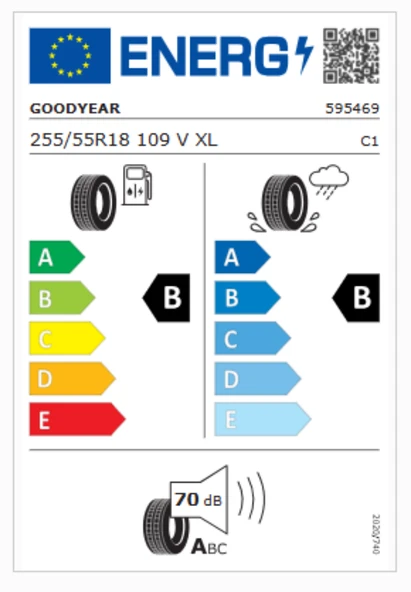 Goodyear Eagle Sport 2 SUV 255/55R18 109V XL 4x4 Yaz Lastiği (Üretim Yılı: 2024) ürün görseli 1