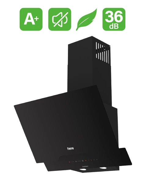 Ferre D063 Siyah Ultra Sessiz SilentArt  60 cm Ankastre Davlumbaz ürün görseli 1