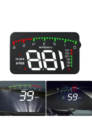 Araç Hız Göstergesi Dijital Ekran ,Voltaj Su Sıcaklığı ,Yansımalı Göstergeli , OBD2 HUD ürün görseli 1