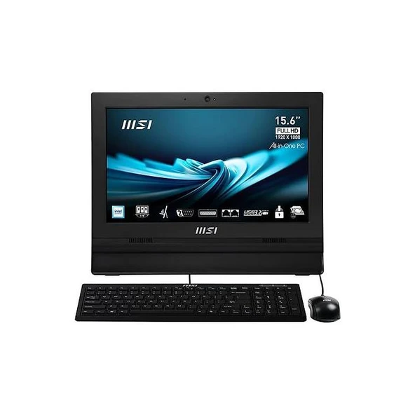 MSI PRO AP162T ADL-017XEU 15.6 FHD (1920X1080) INTEL N100 4GB DDR4 256GB SSD FDOS DOKUNMATIK SIYAH AIO PC ürün görseli 1