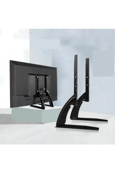 Ayarlanabilir Metal Tv Ayağı Standı 32"-75" Uyumlu 50kg Taşıma Vesa Yükseklik Ayarlı ürün görseli 1