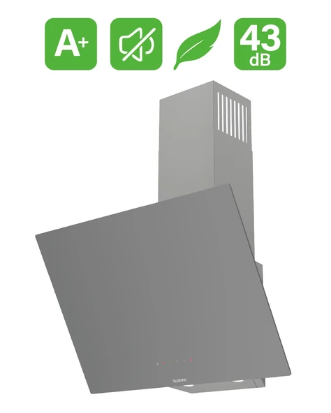 Ferre D079 Gri Ultra Sessiz SilentArt  60 cm Ankastre Davlumbaz ürün görseli 1