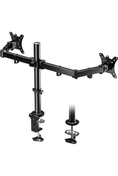 Çift Kol Ayarlanabilir Monitör Tutucu Stand 14''-32'' LCD/LED VESA Uyumlu Monitör Ayağı ürün görseli 1