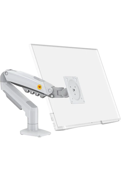 North Bayou NB F80-XE Beyaz Tek Kol Amortisörlü Monitör Tutucu – 17"-30" Ekran ürün görseli 1