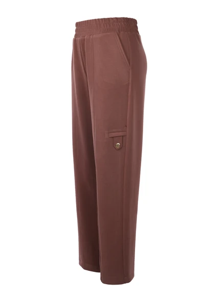 Düğme Detaylı Bol Paça Pantolon On ürün görseli 1