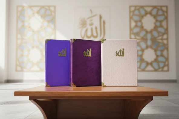 Kadife Kapaklı 3 Adet Yasini Şerif ve Dualar Seti (12,5x16,5cm) S3 ürün görseli 1