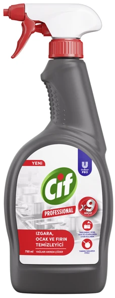 Cif Professional Fırın Ocak Izgara Temizleyici Sprey 750 ml KOLİ (12 ADET) ürün görseli 1