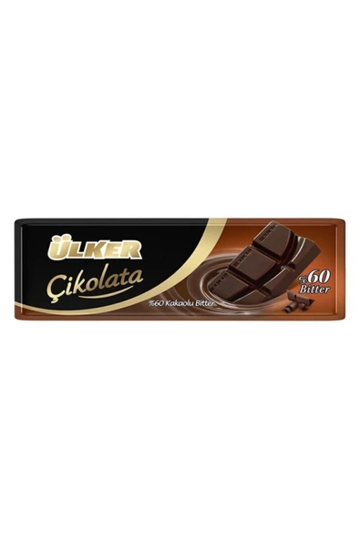 ÜLKER %60 Kakaolu Bitter Baton Çikolata 30gr X 12 Adet ürün görseli 1