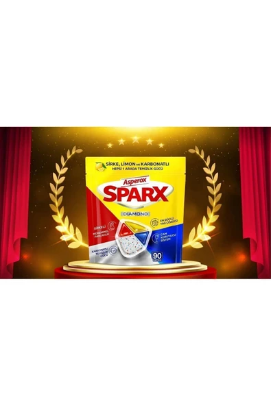 Sparx Diamond Bulaşık Makinesi Tableti 60'lı - Resim 6