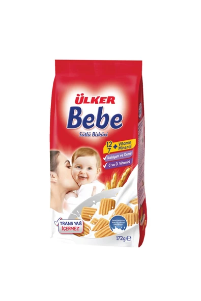 ÜLKER Bebe Bisküvisi Keçiboynuzu 172gr X 8 Adet ürün görseli 1