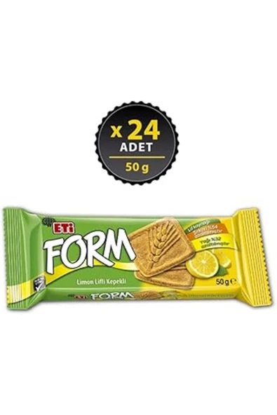 Eti Form Limon Lifli Kepekli Bisküvi 50 G X 24 Adet ürün görseli 1