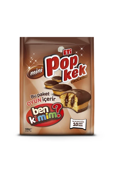 Eti Popkek Mini Çik Soslu Kakao Kaplamalı Kek 180g ürün görseli 1