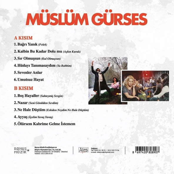 Müslüm Gürses Bağrı Yanık - Plak - Resim 2