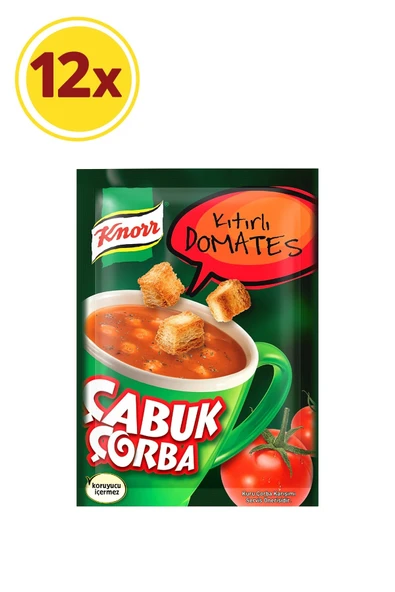 KNORR Çabuk Knorr Çorba Kıtırlı Domates  12 Adet ürün görseli 1