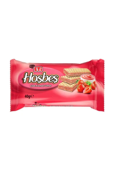 Hoşbeş Çilekli Gofret 40 gr ürün görseli 1