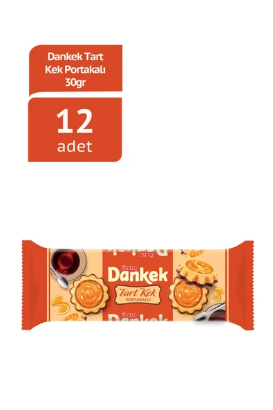 ÜLKER DANKEK TART KEK PORTAKALLI 30GRX12 ADET ürün görseli 1