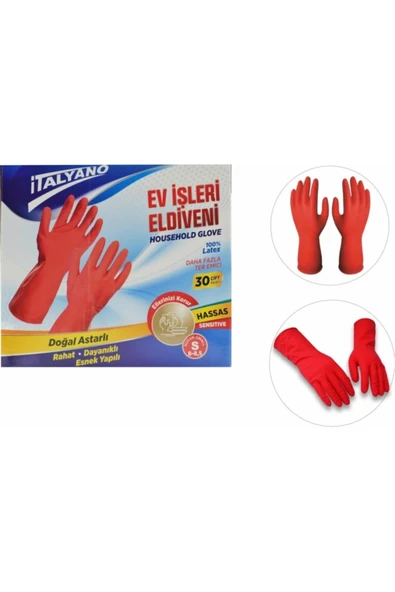 Italyano Bulaşık Eldiveni 1 Adet S (8,5) Beden Itl-101 ürün görseli 1