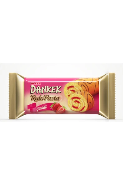 ÜLKER Dankek Rulo Pasta Çilekli 8'li 235 G 8 Adet ürün görseli 1