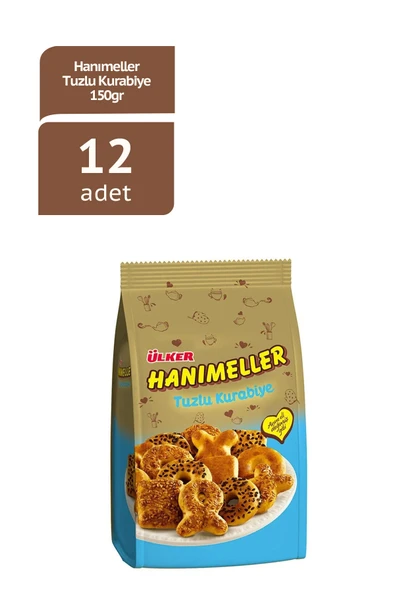 ÜLKER HANIMELLER Tuzlu Karışık Kurabiye - Anne eli değmiş gibi - 150 gram - 12 Adet ürün görseli 1