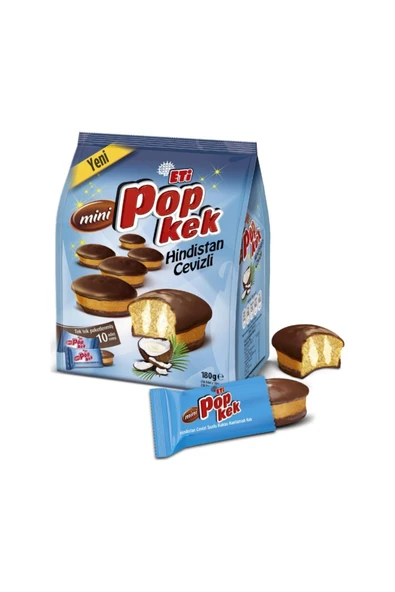 ETİ Popkek Hindistan Cevizli Mini 180 Gr X 10 Adet ürün görseli 1