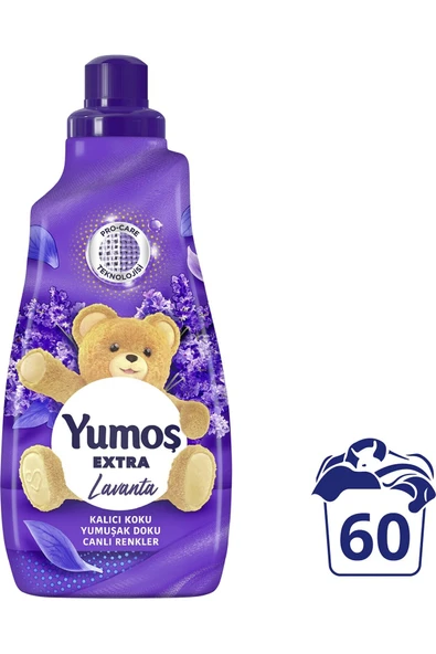 Yu moş Extra Konsantre Çamaşır Yumuşatıcısı Lavanta 1440 ML 60 Yıkama 1 Adet ürün görseli 1