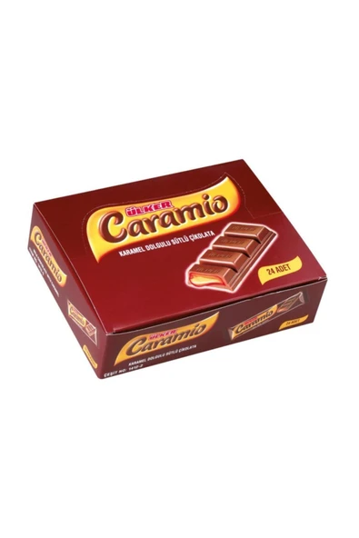 ÜLKER CARAMİO Karamel Dolgulu Sütlü Çikolata - 35 gram - 24 Adet ürün görseli 1