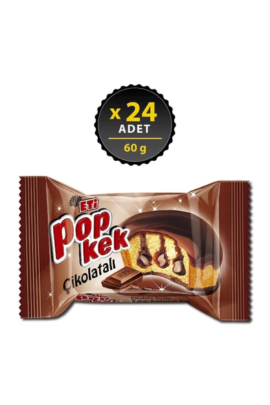 ETİ Popkek Çikolatalı Kek 60 g x 24 Adet ürün görseli 1