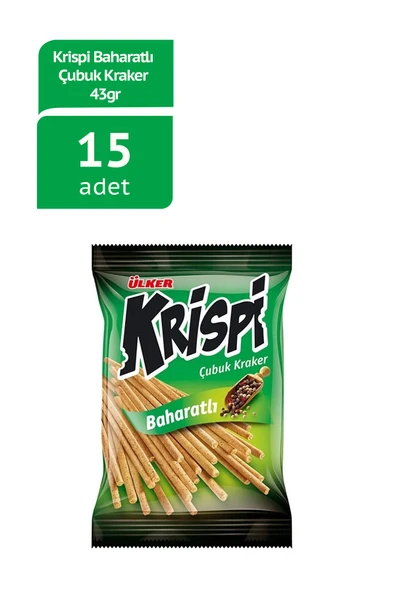 ÜLKER Krispi Baharatlı Çubuk Kraker 54 gr 15 Adet ürün görseli 1