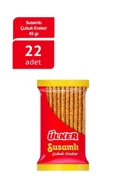 ÜLKERİ Susamlı Çubuk Kraker - 80 gram - 22 Adet ürün görseli 1