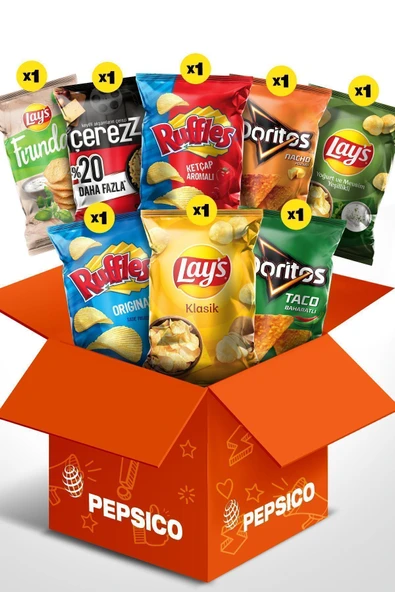 Karma Cips Paketi 8 Parça (DORİTOS, RUFFLES LAY'S, ÇEREZZA) ürün görseli 1