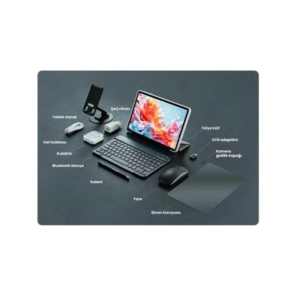 Teclast P30T 4GB Ram 128GB Wifi 10.01 inç Gri Tablet (Distribütör Garantili) ürün görseli 1