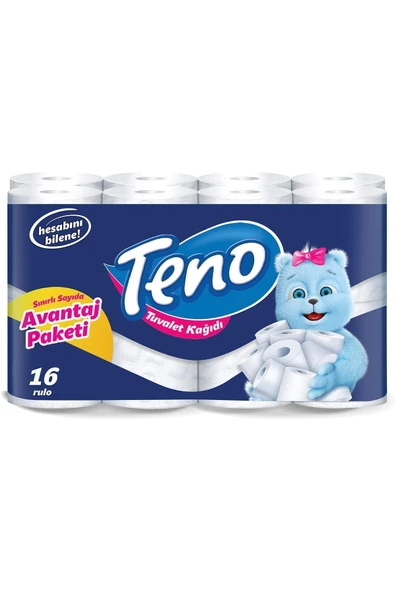 Teno Tuvalet Kağıdı Ultra 2 Katlı Beyaz (1 x 16 Adet) ürün görseli 1