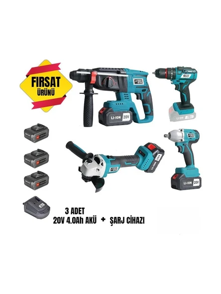 CATPOWER 4'lü Set Kömürsüz 1380 ürün görseli 1