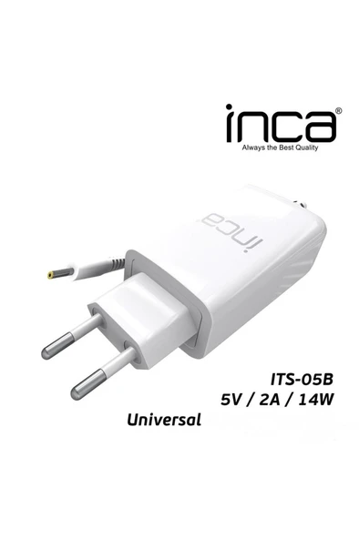 Inca Its-05b 2.5mm 5v 2a Beyaz Tablet Şarj Adaptörü ürün görseli 1