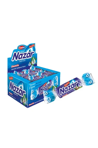 NAZAR 100 adet Damla Sakız Aromalı Nazar Sakız - Nostaljik Hediye Sakız ürün görseli 1