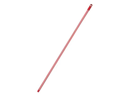 Kaplamalı Alüminyum Metal Vidalı Çizgili Renkli Fırça Faraş Süpürge Çeksil Sap Sapı - 120 Cm. - 1 Adet ürün görseli 1