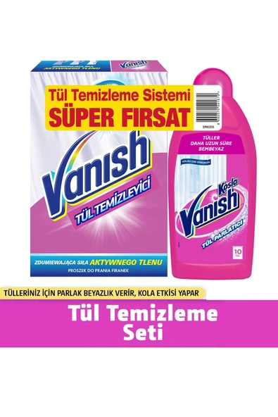 VANIİSH Tül Temizleyici Set ( Toz 400 gr + Parlatıcı 450 ml ) ürün görseli 1