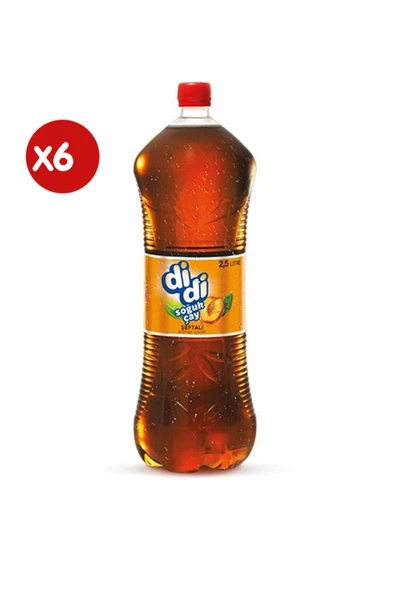 ÇAYKUR Didi Soğuk Çay Şeftali Aromalı 2,5 Lt X 6 ürün görseli 1