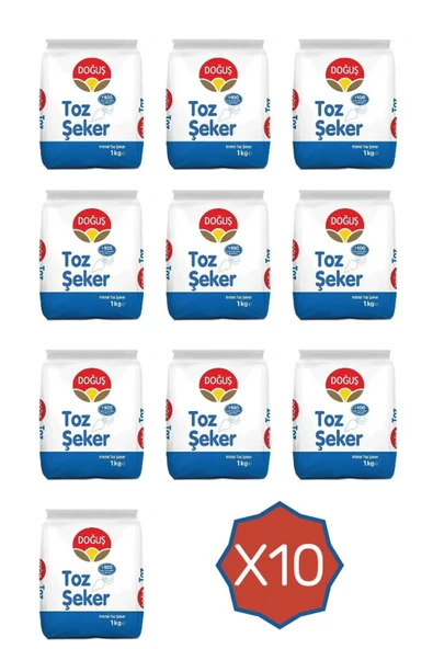 Doğuş Toz Şeker 10 Kg (1 Kg X 10 Adet) ürün görseli 1