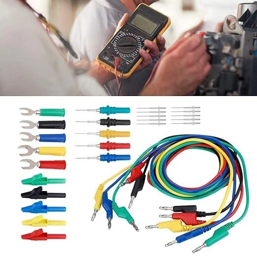 P1036B  30 PARÇA DEĞİŞEBİLİR TEST PROBU BANAN 1MT KABLO SET ürün görseli 1