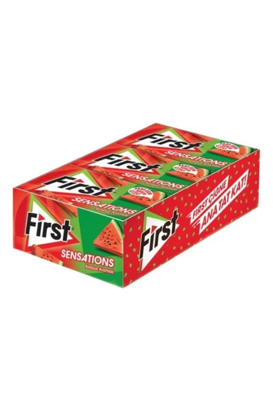 FİRSTSensations Karpuz Aromalı Şekersiz Sakız 12 Adet x 27 g ürün görseli 1