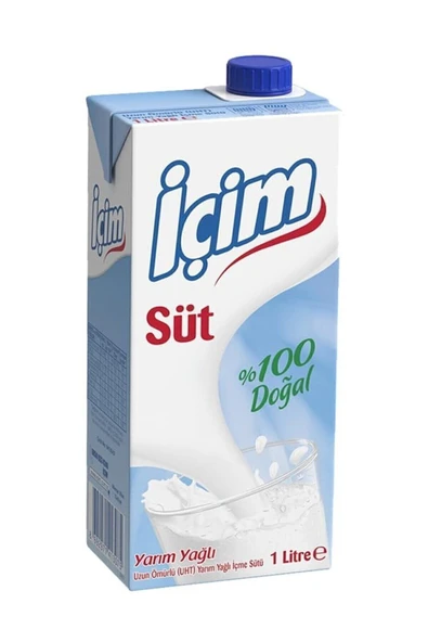 ÜLKER içim süt Yarım Yağlı süt 1 lt ürün görseli 1