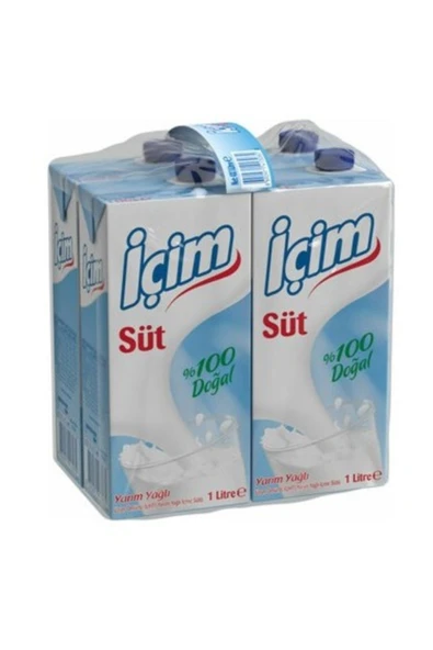 ÜLKER Içim Süt Uht Yarım Yağlı 1 Lt X 4 Adet ürün görseli 1