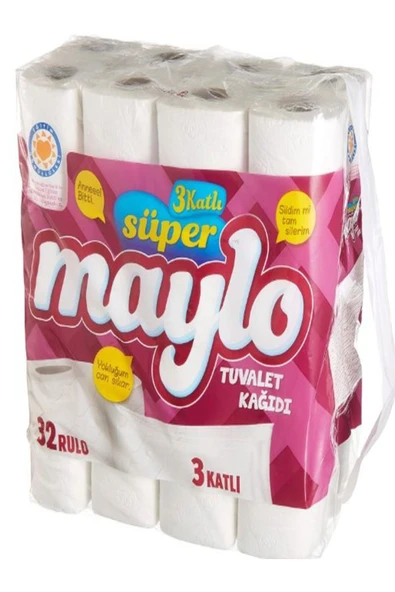 Süper Maylo 3 Katlı Tuvalet Kağıdı 32'Li, 1 Paket (1 X 32 Adet) ürün görseli 1