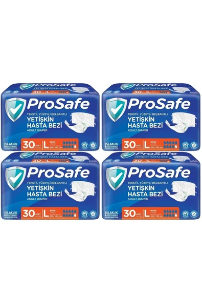Hasta Bezi Yetişkin Bel Bantlı Tekstil Yüzey L - Large - Büyük Boy 120 Adet (4PK*30) ürün görseli 1