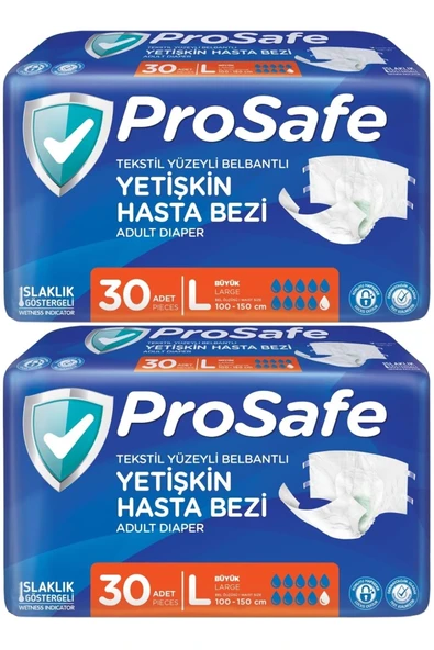Hasta Bezi Yetişkin Bel Bantlı Tekstil Yüzey L - Large - Büyük Boy 60 Adet (2PK*30) ürün görseli 1