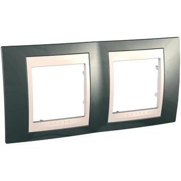 Schneider Electric MGU6.004.524, Unica Plus - Çerçeve - 2li - Şampanya/Fildişi ürün görseli 1