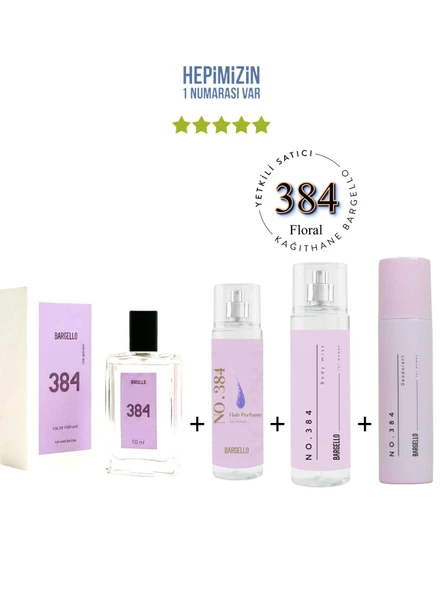 384 Kadın Parfüm Set ( Parfüm - Saç Parfümü - Bodymist - Deodorant ) - Mnms384setsc ürün görseli 1