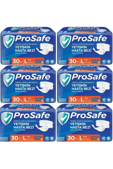 Hasta Bezi Yetişkin Bel Bantlı Tekstil Yüzey L - Large - Büyük Boy 180 Adet (6PK*30) ürün görseli 1