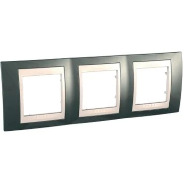 Schneider Electric MGU6.006.524, Unica Plus - Çerçeve - 3lü - Şampanya/Fildişi ürün görseli 1
